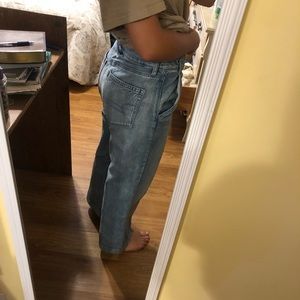 wide leg light wash american eagle jeans size 8